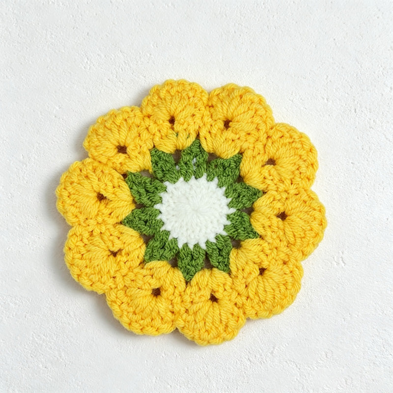 CouldNook Yarn Flower Basket Coaster - Bouquet Display Options