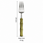 Bamboo Style Flatware - Segmented Acrylic Handles and Steel