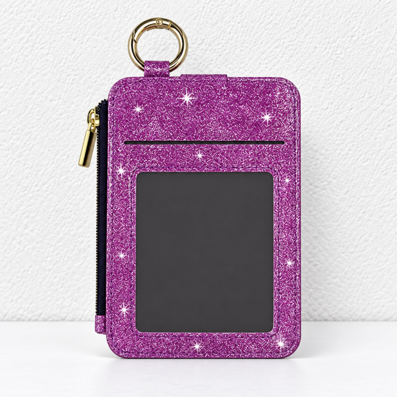 Card Wallet - ID Window and Side Zipper Pocket