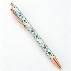 CouldNook Floral Ballpoint Pen - Wrapped Barrel and Metallic-Tone Clip Details
