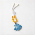 Blue Scallop Shell Charm