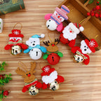 CouldNook Christmas Character Bell Ornament - Fabric Figures and Round Bells