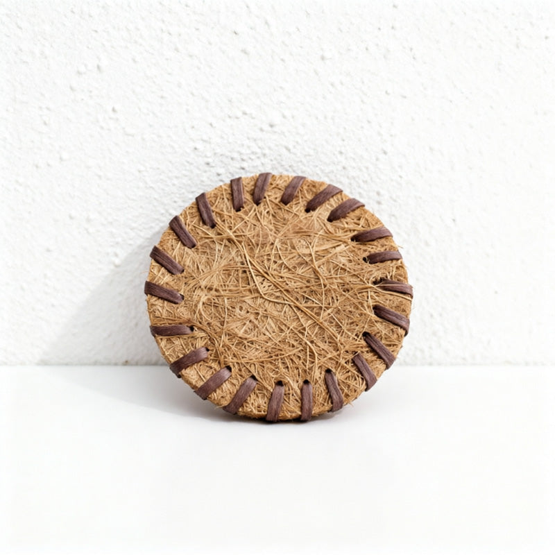 CouldNook Natural Coir Woven Tea Coaster - Rustic Zen Cup Mat