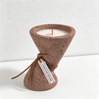 CouldNook Minimalist Concrete Hourglass Candle - Quiet Luxury Sculptural Decor