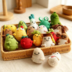 CouldNook Yarn Produce Message Doll Ornament - Assorted Character Shapes