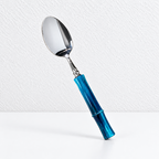 CouldNook Colored Bamboo Look Handle Flatware - Polished Dining Collection