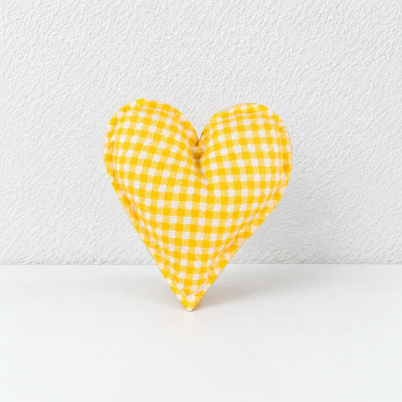 CouldNook Fabric Heart Decoration - Padded Shape And Patterned Textile Exterior
