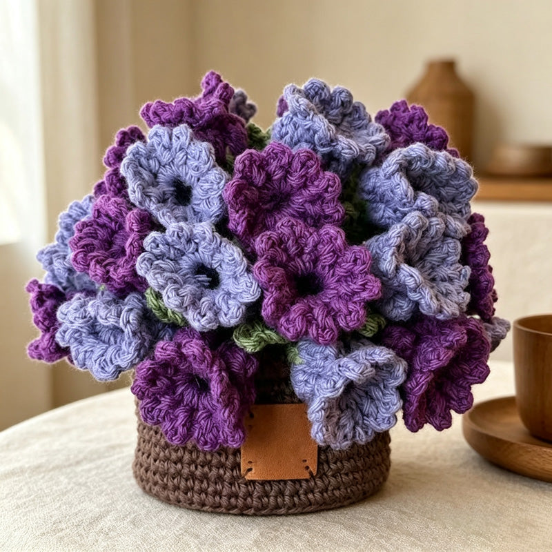 CouldNook Yarn Flower Basket Coaster - Bouquet Display Options