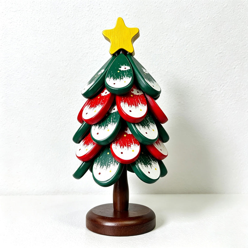 CouldNook Christmas Tree Trivet Set - Red and Green Layers
