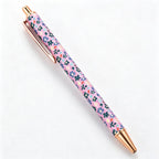 CouldNook Floral Ballpoint Pen - Wrapped Barrel and Metallic-Tone Clip Details