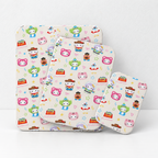 CouldNook Patterned Folding Mirror - Printed Cover And Fold-Back Tabletop Support