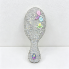 CouldNook Flower Stone Set Bamboo-Look Hair Brush - Handheld Grip Profile