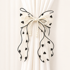 CouldNook Lace Embroidery Bow Curtain Tieback 2PCS Set - Window Styling Accent