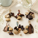 CouldNook Layered Seed Shell Bag Charm - Loop Clasp Attachment