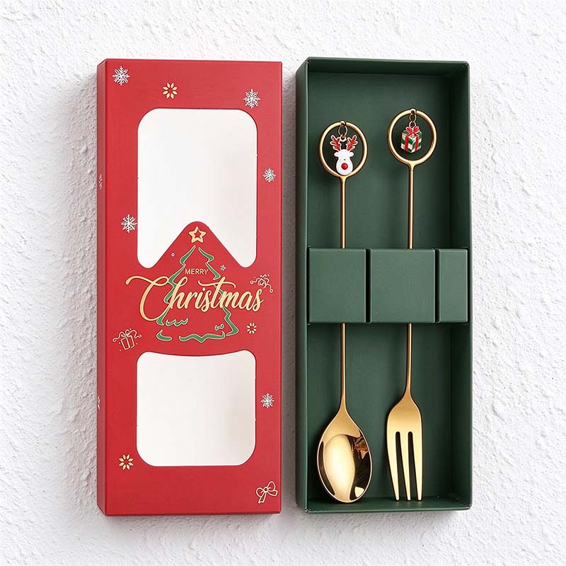 CouldNook Christmas Cutlery Set - Character Tops and Decorative Charm Designs