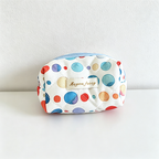 CouldNook Quilted Polka Dot Cosmetic Bag - Vanity Storage Accent