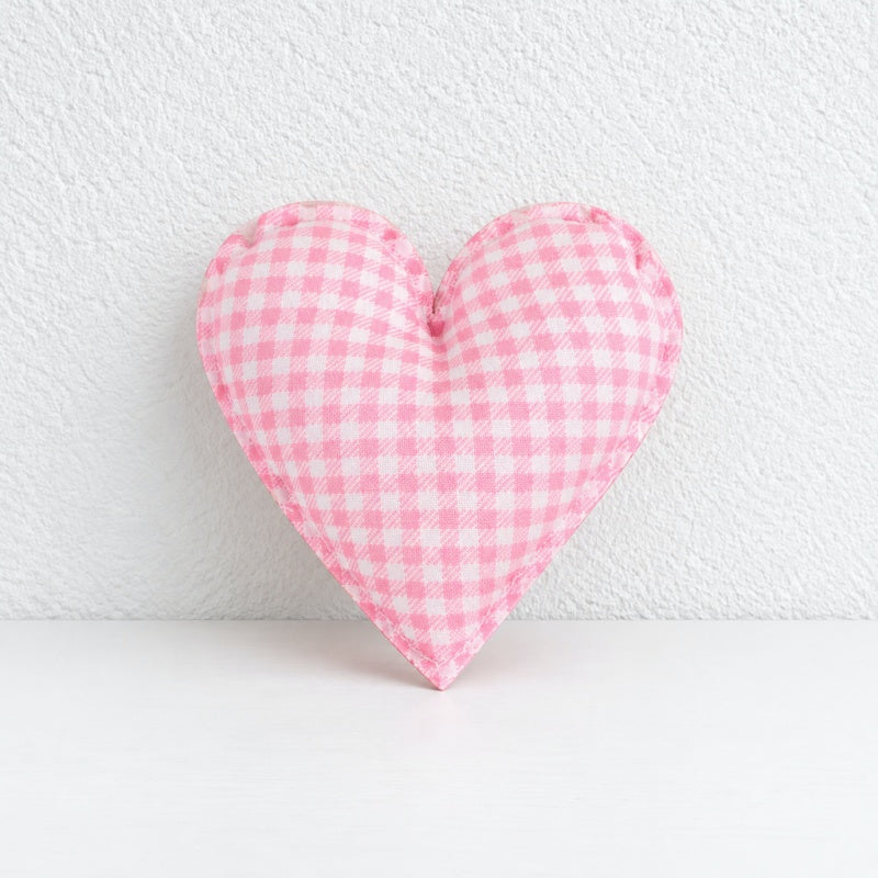 CouldNook Fabric Heart Decoration - Padded Shape And Patterned Textile Exterior