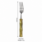 Bamboo Style Flatware - Segmented Acrylic Handles and Steel