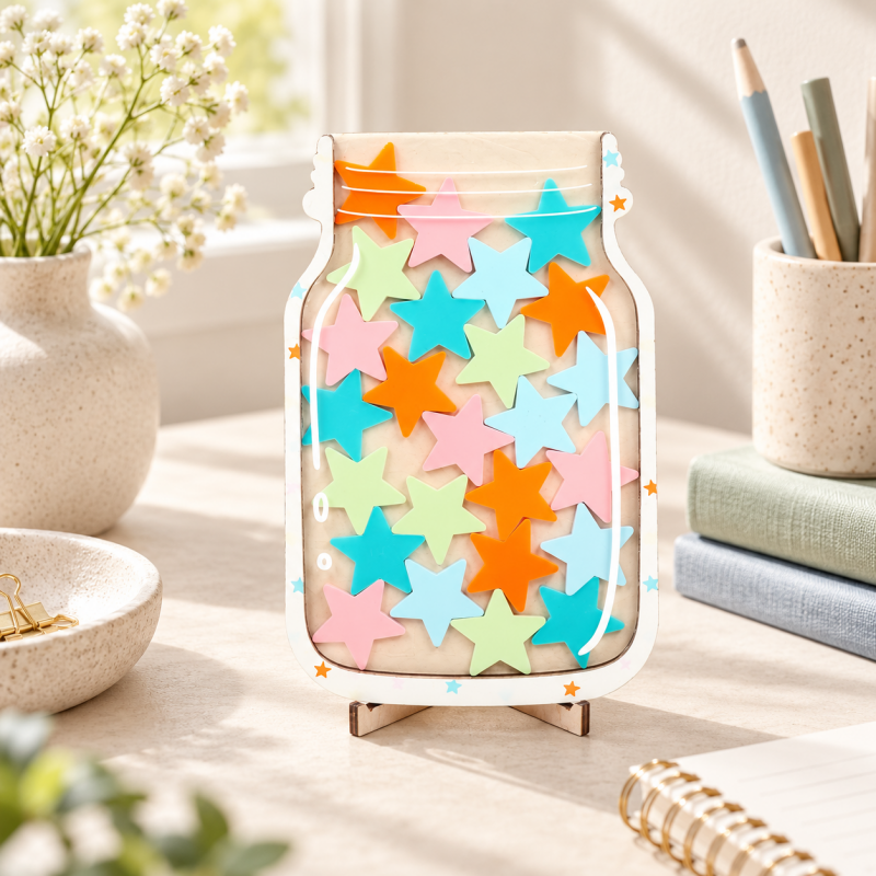CouldNook Reward Jar - Visible Token Display And Playful Themed Designs