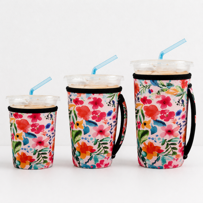 CouldNook Neoprene Cup Carrier - Patterned Body and Side Strap