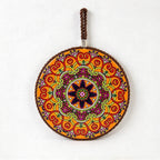 CouldNook Patterned Ceramic Coaster - Round Motifs and Cord-Edged Trivets