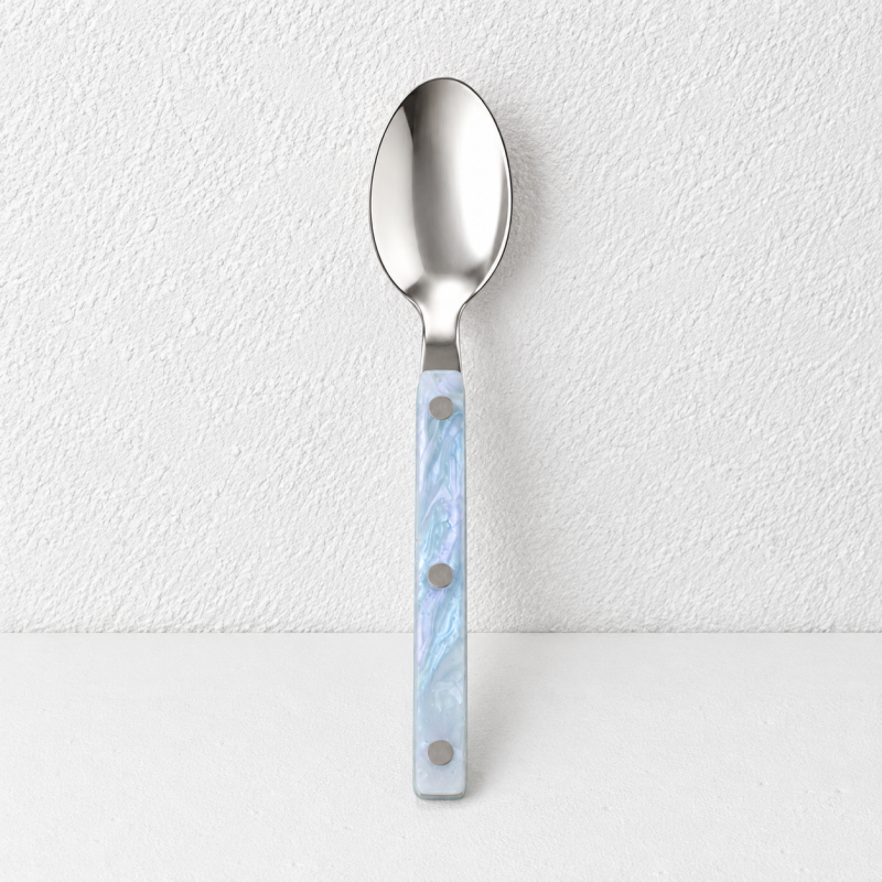 Riveted Flatware - Pearlescent Handles and Polished Steel Heads