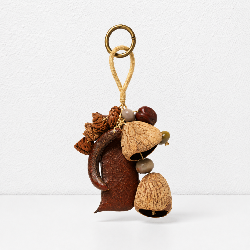 CouldNook Natural Seed Bag Charm - Boho Nut Pendant