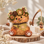 CouldNook Pod Doll Hanging Decoration - Character Faces And Layered Trims