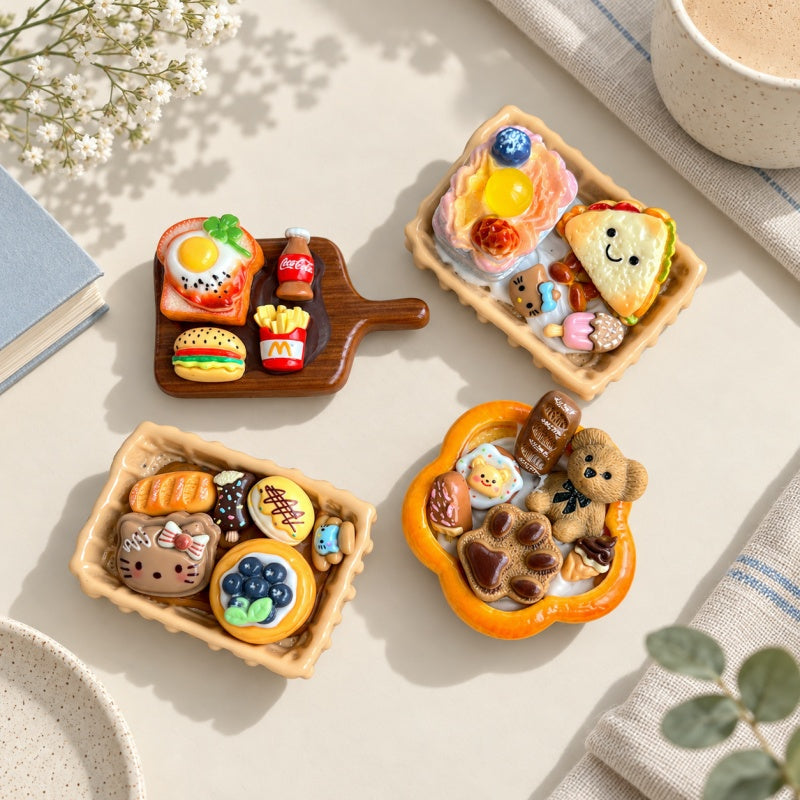CouldNook Mini Meal Tray Magnet - Raised Food Assortment