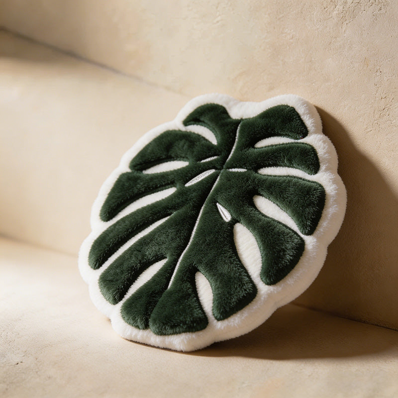 CouldNook Tropical Botanical Leaf Hanging Hand Towel - Soft Monstera Decor