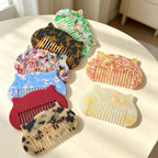 CloudNook Marble Cat Acetate Comb‑Wide Tooth Hair Detangler