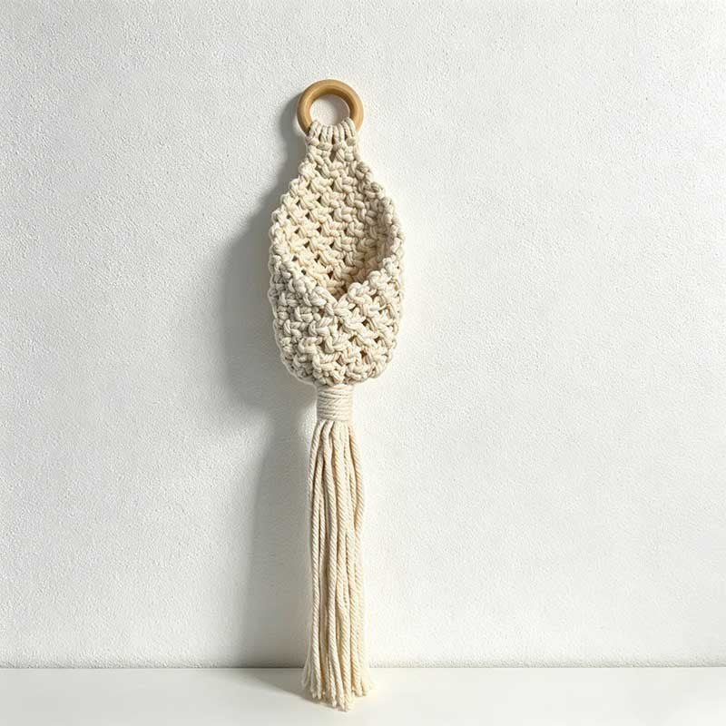 Macrame Plant Hanger Wall Decor - Cotton Woven Wall Basket