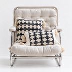 CouldNook Tasseled Cushion Cover - Woven Patterns And Four Corner Tassels