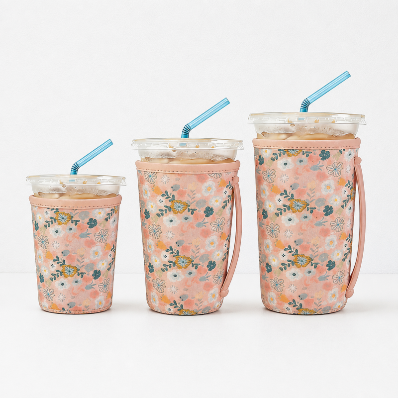 CouldNook Neoprene Cup Carrier - Patterned Body and Side Strap