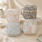 CouldNook Quilted Cotton Book Storage Bag‑Portable Travel Prayer Book Protector Pouch