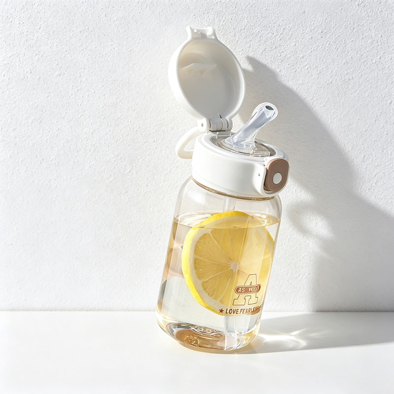 CouldNook Straw Water Bottle - Flip Lid and Folding Carry Ring