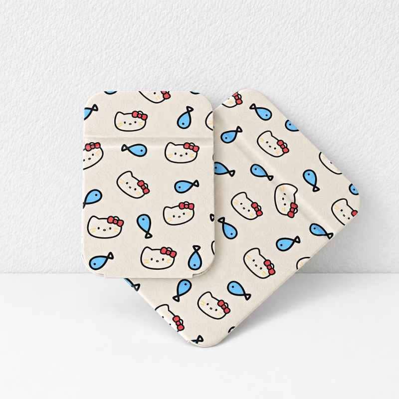 CouldNook Patterned Folding Mirror - Printed Cover And Fold-Back Tabletop Support