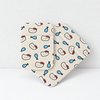 CouldNook Patterned Folding Mirror - Printed Cover And Fold-Back Tabletop Support
