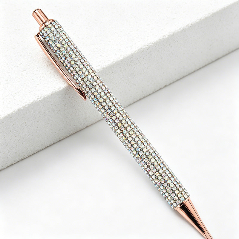 CouldNook Pen-Bling Bling Rhinestone Paved Retractable Metal Ballpoint Pen Luxury Gift Pen for Office School Wedding
