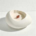 CouldNook Minimalist Eggshell Scented Candle - Wabi-Sabi Plaster Art Decor