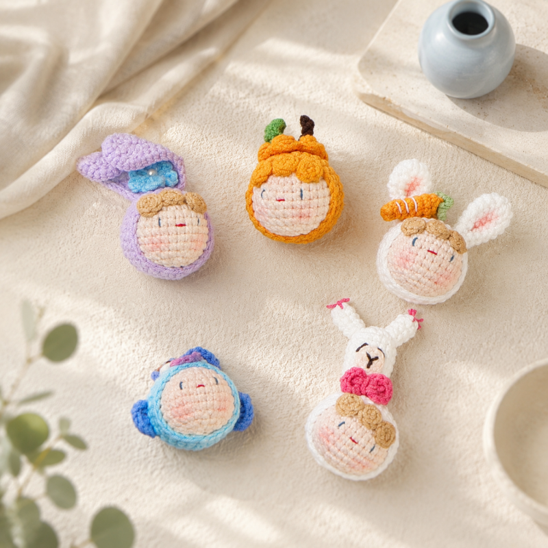 CouldNook Mini Animal Head Charm - Rounded Character Shapes