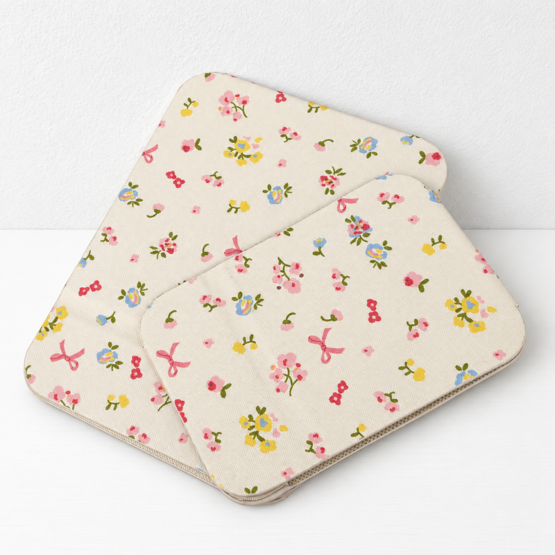 CouldNook Patterned Folding Mirror - Printed Cover And Fold-Back Tabletop Support