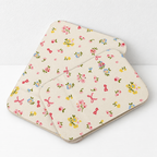 CouldNook Patterned Folding Mirror - Printed Cover And Fold-Back Tabletop Support