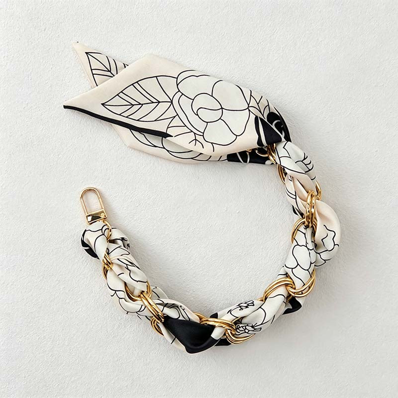 CouldNook Botanical Scarf Phone Wrist Strap - Upscale Anti‑Drop Lanyard
