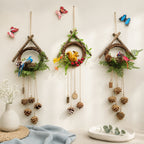 CouldNook Botanical Wall Hanging - Twig Frame and Dangling Accents