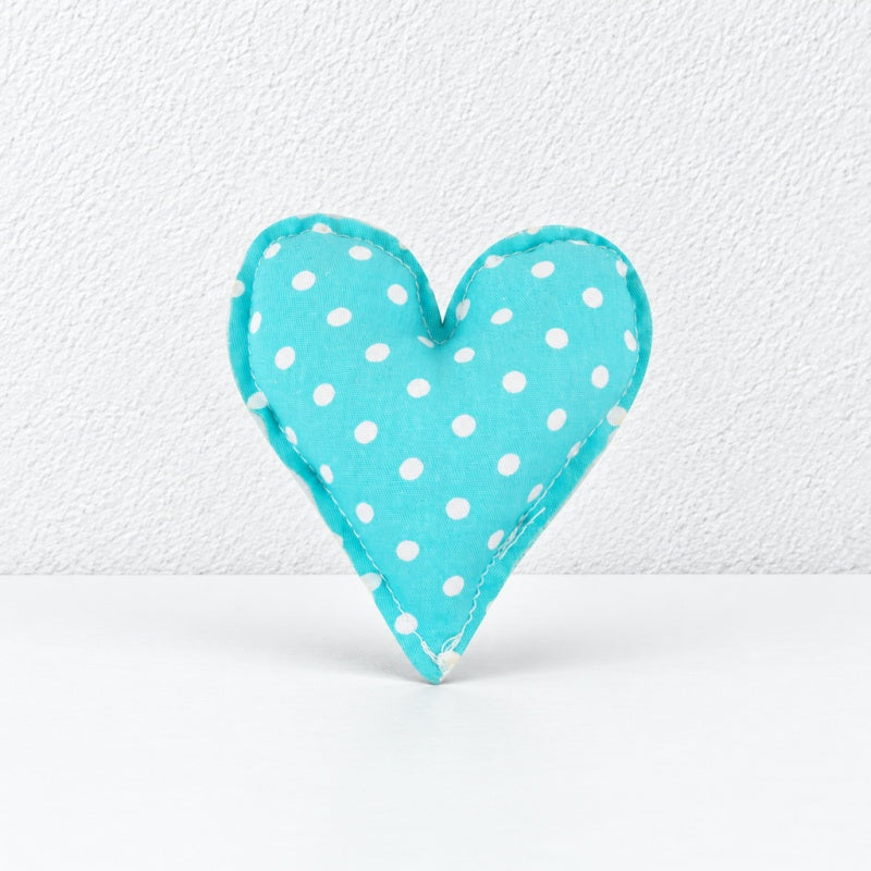 CouldNook Fabric Heart Decoration - Padded Shape And Patterned Textile Exterior