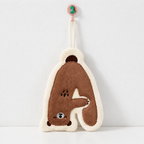 CouldNook Cartoon Coral Fleece Hand Towel‑Hanging Absorbent Cloth