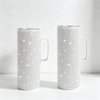 CouldNook 20/30oz Rhinestone Tumbler-Stainless Steel Vacuum Insulated Straight Body Cup with Handle