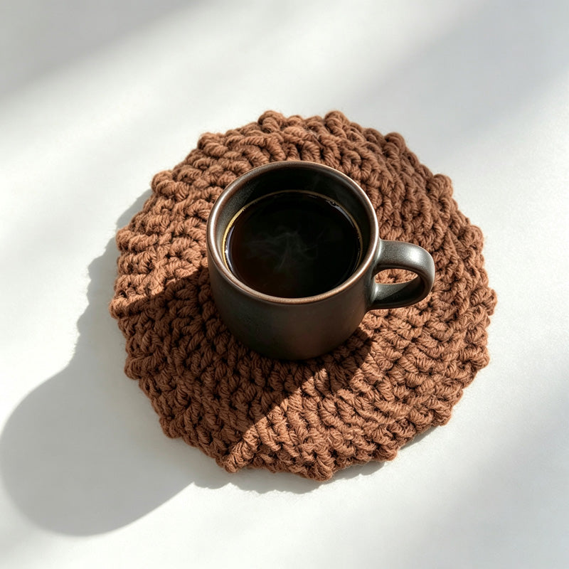 CouldNook Yarn Flower Basket Coaster - Bouquet Display Options