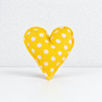 CouldNook Fabric Heart Decoration - Padded Shape And Patterned Textile Exterior